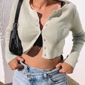 Mint Green Cardigan Top